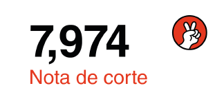 Nota de corte: 7,974