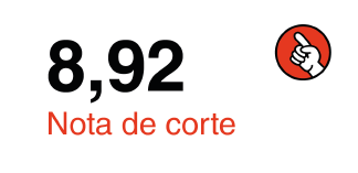 Nota de corte: 8,92