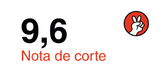 Nota de corte: 9,6